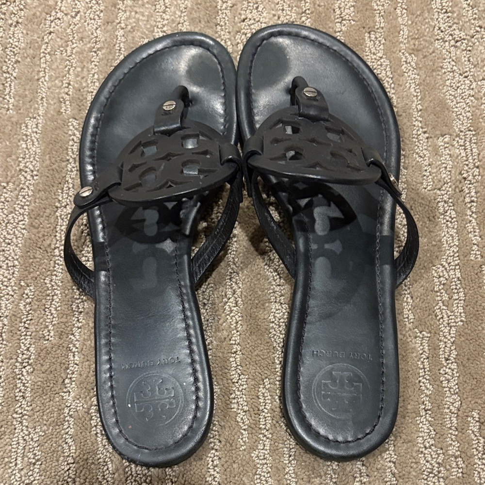 Tory Burch Black Cutout Sandals - Picture 4 of 6